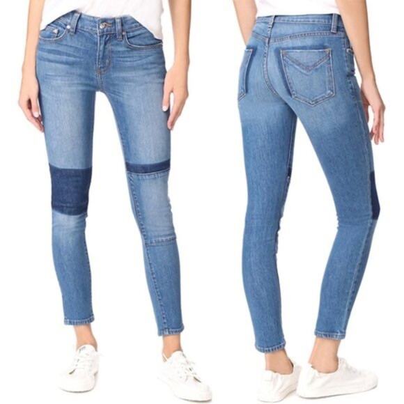 Derek Lam 10 Crosby Devi Mid Rise Authentic Skinny Patch Ankle Jeans Size 24 - Picture 1 of 10